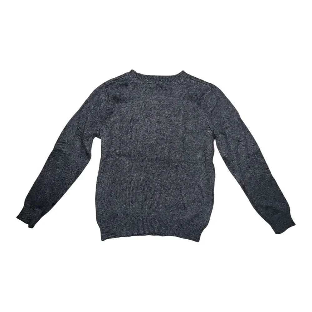 Gymboree Girls Gray Sweater Tight Knit Invent Your Future Small NWT